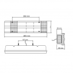 Set 2 LED Lampi Stop Auto Flexzon, Cu Priza, 8 Functii, Pentru Remorca, Camion, Trailer, 12V -24V, 46cm x 13cm