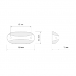 Set 2X Lampa Laterala Gabarit LED, Galben, Alb, Rosu, Universala,125mm x 44mm, 12V-24V