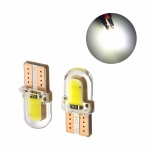 Set 10X Becuri Led T10 Flexzon, 2 COB, W5W, Silicon, 12V, Pentru Pozitie, Plafoniere, Portbagaj, Lumina Alb 6000k