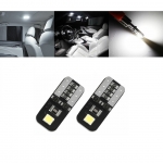 Set 2X Becuri Led T10 Flexzon, 2 SMD, W5W, Canbus, 12V, Pentru Pozitie, Plafoniere, Portbagaj, Lumina Alb 6000k