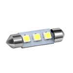 Set 10X Becuri Led C5W Flexzon, 3 SMD, 41mm, 12V, Pentru Plafoniere, Portbagaj, Lumina Alb 6000k