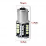 Set 2X Becuri Led Flexzon, 44 SMD,1156 P21W, 12V, Canbus, Lumina Rosie