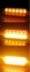 Set 4X Lampa LED Stroboscopica Flexzon, 12 LED-uri, Galbena, 12-24V