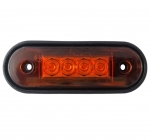 Lampa Laterala Flexzon, Gabarit, Spatele Curbat a se Potrivi Rollbar, Bullbar, 4 LED-uri, Galbena, 12V-24V