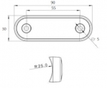 Lampa Laterala Flexzon, Gabarit, Spatele Curbat a se Potrivi Rollbar, Bullbar, 4 LED-uri, Alba, 12V-24V