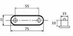 Indicator LED, marker, cu cauciuc, culoare galben portocaliu, oval, E-Mark, 24V, 7.5 cm