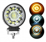 Lampa LED Auto Flexzon, Offroad, Rotund, Alb si Glaben, 40W, 4000lm, 12V-24V