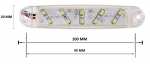 Led E-marker, 10 LED-uri, alb, pentru camion, remorca, autobuz, duba, rulota, platforma 12V-24V