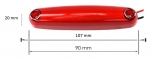 Led E-marker, rosu, еfect neon, 12V-24V 107 mm