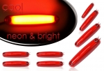 Led E-marker, rosu, еfect neon, 12V-24V 107 mm