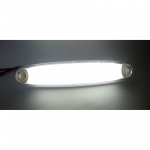 Indicator LED, marker 12-24V, 107 mm, alb