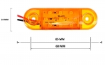Led marker gabarit pentru camioane, autobuz, furgoneta, remorca, 24V, galben/portocalе