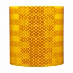 Banda reflectorizanta adeziva tip fagure, galben auriu rola 5cm x 5m