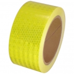Banda reflectorizanta adeziva tip fagure, galben rola 5cm x 5m