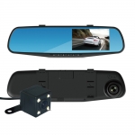 Oglinda retrovizoare cu camera fata si marsarier, card de memorie, Full HD 1080P, 32 GB Micro SD Card, 12-24V