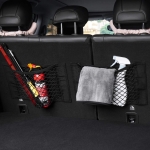 Plasa elastica, organizator portbagaj tip buzunar 38cm x 25cm cu 2 benzi autoadezive cu velcro pentru auto si uz casnic