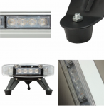 LED Lumina de urgenta, pentru asistenta rutiera, platforma, plug de zapada, excavator, autobuz, cu 15 moduri de functionare galben, 76 cm, 12-24V