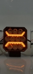 Led lampa cu halogen lumina galbena pentru camioane tractor, roll bar, ATV, jeep, utilaje agricole, 101 x 101 x 37 mm, 15W