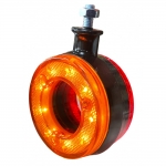 Lumină laterală cu LED-uri, marker pentru oglindă, roșu-portocaliu, 12-24V, pentru mașini, autobuze, camioane, remorci, caravane, rulote, ATV-uri și altele