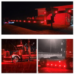LED lumină de gabarit rezistentă la apă, marker roșu, tensiune de alimentare 12-24V, potrivit pentru camioane, autobuze, furgonete, pickup-uri, remorci, caravane, platforme și altele, 120 x 46 mm