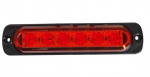 Lumina LED marker de gabarit, cu tensiune de alimentare de la 12V la 24V, pentru camioane, furgonete, autocare, caravane, platforme și vehicule de camping, roșu, 112 x 28 mm