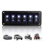 Panoul de încorporare cu 5 butoane ON-OFF universal 12-24V pentru bare de lumină LED, faruri, trepte, becuri pentru mașini, camioane, rulote, jeep-uri, bărci și altele
