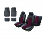 Set tapiterie universal in rosu Dream Flexzon + covoare PVC negru Flexzon