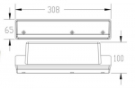 Stop stânga din spate, pentru tractor Fiat Ford Landini Massey Ferguson, 12V, OEM 1425885M92, 1425885V92