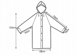 Pelerina ploaie tip jachetă cu glugă de 120 x 68cm