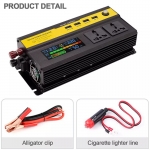 Invertor de tensiune de la 12V la 220V 5000W cu afișaj digital