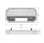 Set Stopuri LED Multifuncționale cu Semnalizator Dinamic Efect Neon 12V - 24V 235mm X 110mm X 30mm E9 Pentru Microbuz, Camion, Tir, Remorcă, Rulotă