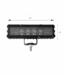 Proiector cu diode Led Bar Halogen Lumină Albă + Semnalizator alb - galben 12V - 24V Pentru ATV SUV Jeep 4x4 Offroad Camion, 15,5 cm 7D