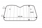 Parasolar pentru parbriz 140x70 cm