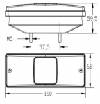 Set lumină spate universal pentru stop spate pentru tractor, remorcă, rulotă - combinat stop, poziție, semnalizare 12V