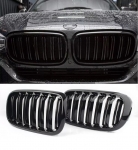 Grile duble pentru BMW X5 X6 F15 F85 F16 F86 2014+ Luciu Negru