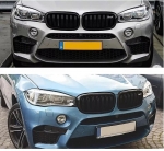 Grile duble pentru BMW X5 X6 F15 F85 F16 F86 2014+ Luciu Negru