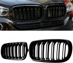 Grile duble pentru BMW X5 X6 F15 F85 F16 F86 2014+ Luciu Negru