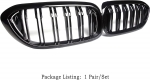 Grile duble pentru BMW Seria 5 G30 G31 G38 520i, 523i, 528i, 530i, 535i, 550i, 520d, 530d, 530e, 530eX, 530iX, 550iX (xDrive), 540dX 2017-2019 Luciu Negru