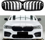 Grile duble pentru BMW Seria 5 Facelift G30 G31 G38 2020-2023 lac negru lucios