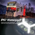 Proiector LED universal cu halogen 12V-24V 90W alb-galben pentru ATV jeep camion tractor utilaje agricole și alte echipamente