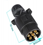 Conector pentru remorcă tata cu 7 pini 12V