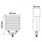 16W 1380lm LED Far cu Diode LED Lampa de Lucru Proiector Lumină de Spate