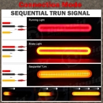 Set de stopuri LED subțiri pentru lumină spate cu semnalizator dinamic „Cascadă” și efect Neon 12V-24V