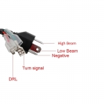 Halogen led universal cu fază scurtă/lungă, semnalizator alb-galben 4800 lm pentru ATV SUV motocicletă camion tractor și altele  (18 cm) 12V-24V