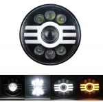 Halogen led universal fază scurtă/lungă, semnalizator alb-galben 5000 lm pentru ATV SUV motocicletă camion tractor și altele 12-24V