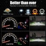 Set Far LED universal de 7" (18 cm) halogen 12V-24V cu fază scurtă/lungă DRL (lumini de zi) semnalizator alb-galben 7500 lm pentru ATV SUV motocicletă camion tractor și altele