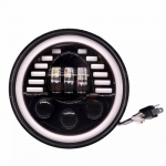  Halogen LED universal cu fază scurtă/lungă semnalizator alb-galben 7000 lm potrivit pentru ATV jeep motocicletă camion tractor și altele 12-24V