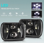 Set Universal 45W far LED lampă halogen 12V-24V fază scurtă/lungă 20 x 14cm pentru ATV jeep motocicletă camion tractor și altele