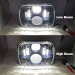 Set Universal 45W far LED lampă halogen 12V-24V fază scurtă/lungă 20 x 14cm pentru ATV jeep motocicletă camion tractor și altele