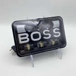 Set de 2 bucăți, LED halogen universal 5", 12V-24V fază scurtă/lungă cu DRL lumini de zi, semnalizator alb-galben 9600lm pentru ATV, jeep, camion, tractor și altele